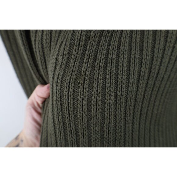 Duluth Trading Co Mens 2XL Wool Blend Ribbed Knit High Neck Military Sweater - Picture 5 of 11